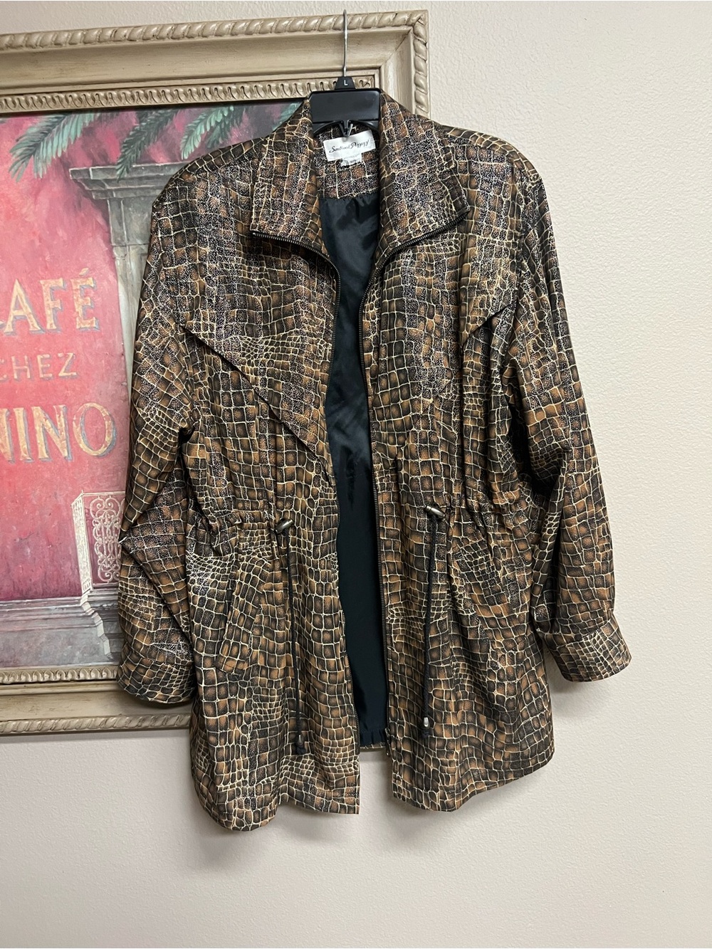 Southwest Pizzazz Crocodile Print  Utility Jacket